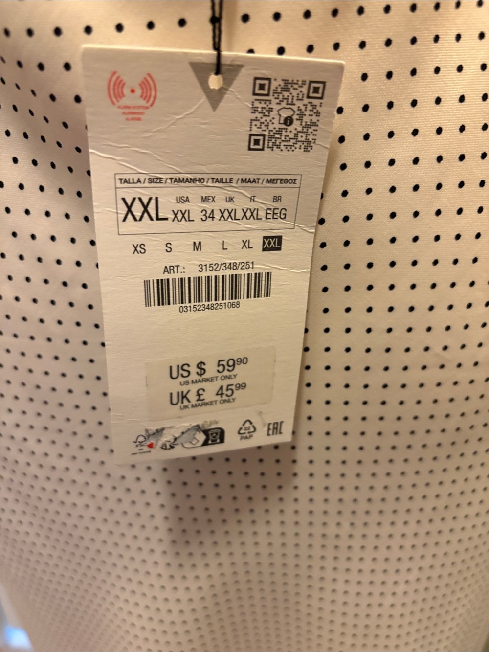 Zara Cream Polka-Dot Lace-Trim Backless Slip Dress - Picture 2 of 4